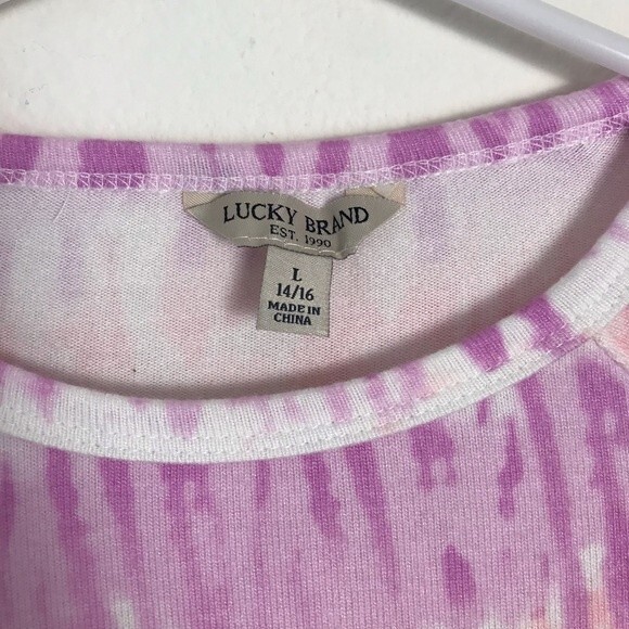 Lucky Brand Tie Dye Soft Sweater- Pink & Purple- Size Large- Great Condition! - Picture 3 of 4